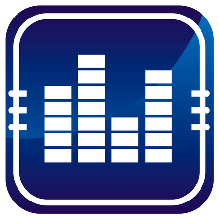 Sound control blue web icon のイラスト素材