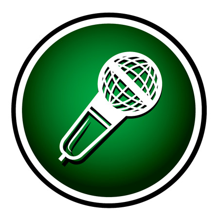 Microphone music icon isolatedのイラスト素材