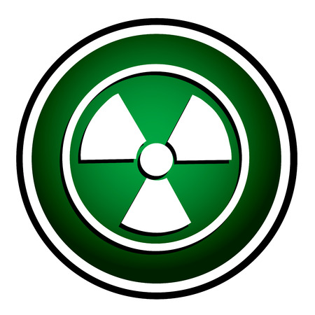 Radioactive vector green round iconのイラスト素材