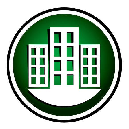 City green round iconのイラスト素材