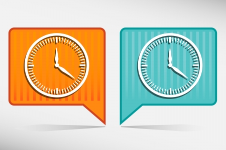 Clock - yellow and blue pointerのイラスト素材