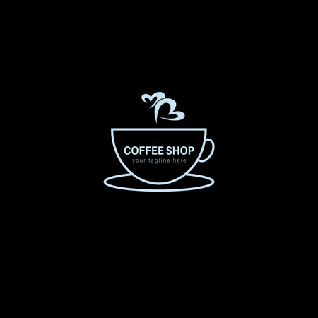 Coffee house and coffee shop with cold and hot vector illustration design.のイラスト素材