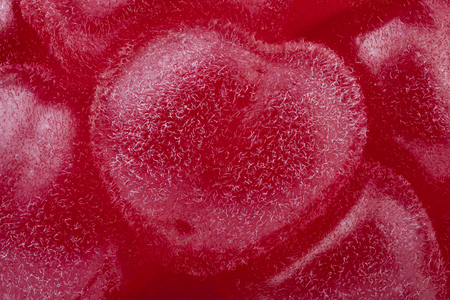 Raspberry through the microscope with high magnificationの写真素材