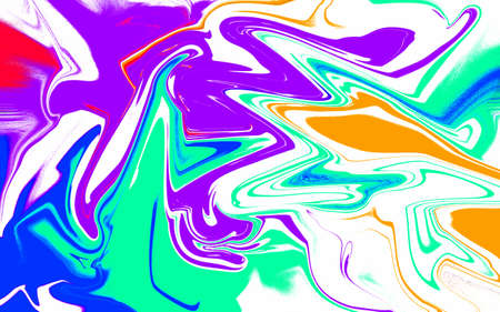 Abstract fractal patterns and shapes. Digital artwork for creative graphic design. Symmetric fractal icon on white background. Colorful illustration.の写真素材