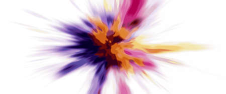 Abstract fractal patterns and shapes. Digital artwork for creative graphic design. Symmetric fractal icon on white background. Colorful illustration.の写真素材