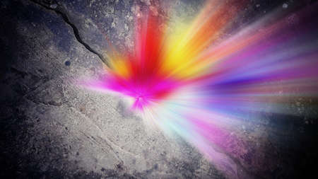 Abstract fractal patterns and shapes. Digital artwork for creative graphic design. Symmetric fractal icon on white background. Colorful illustration.の写真素材