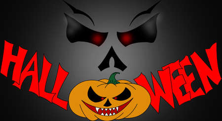 halloween background with pumpkin andの写真素材