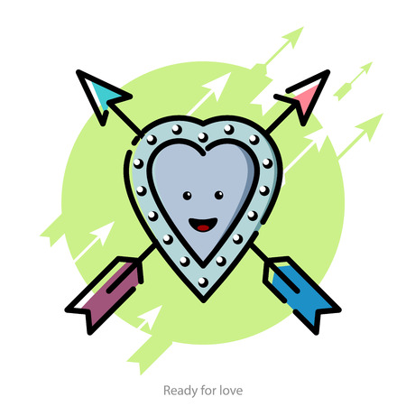 illustration for Valentines Day greeting cardのイラスト素材