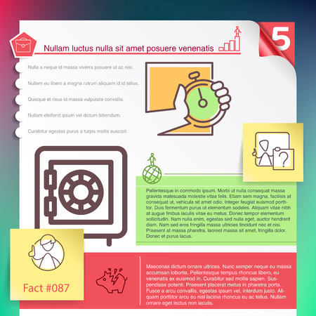 Vector infographics layout template for print or web designのイラスト素材