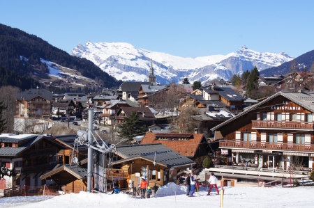 Les Contemine-Monjoie Village in French Alpsのeditorial素材