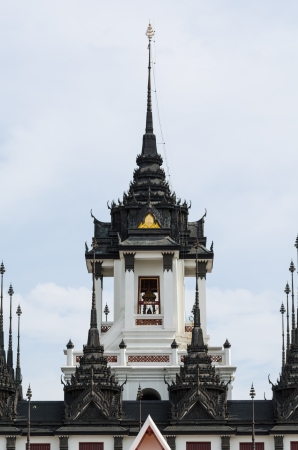 Top of the Loha Prasat Metal Palace Wat Ratchanada, Bangkok, Thailand, Asian style Artのeditorial素材