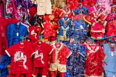 Traditional Chinese Red Dress at the Marketのeditorial素材