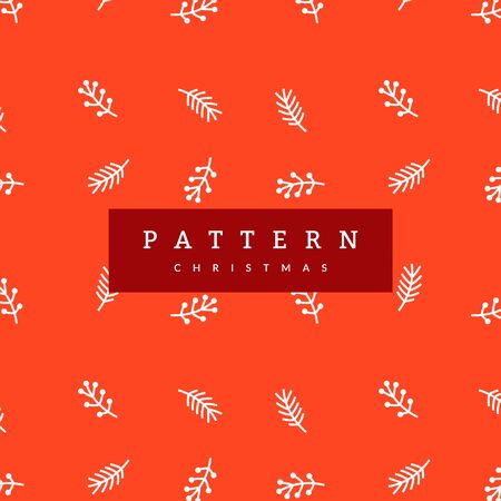 Seamless pattern Christmas background On Orange. Vector illustration Christmas Backgroundのイラスト素材