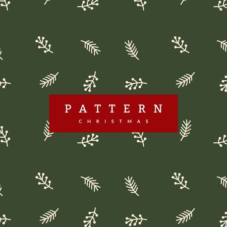 Seamless pattern Christmas background On Green. Vector illustration Christmas Backgroundのイラスト素材