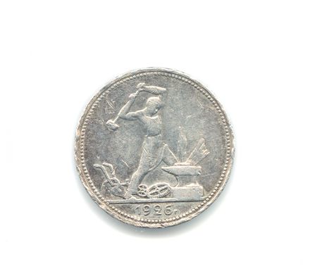 old russian silver coinの写真素材
