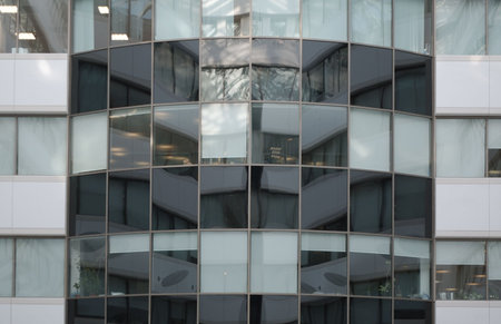 wall with glass oriel of commercial and bussiness centre 