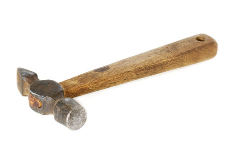 old peen hammer isolated on white