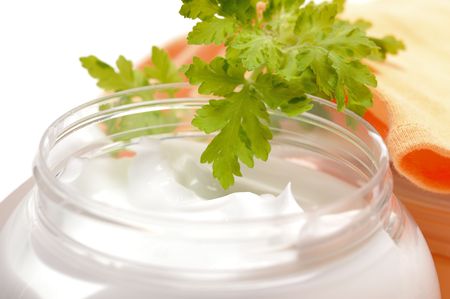  nourishing cream  for bodycare and spa closeupの写真素材