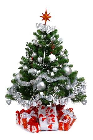 decorated Christmas tree の写真素材