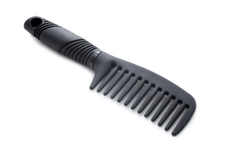accessory for hair black hairbrush isolate on white