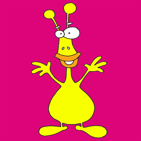 Alien - Yellowのイラスト素材