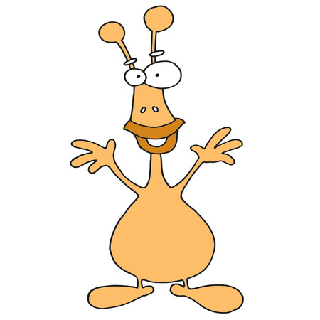 Alien - Orangeのイラスト素材