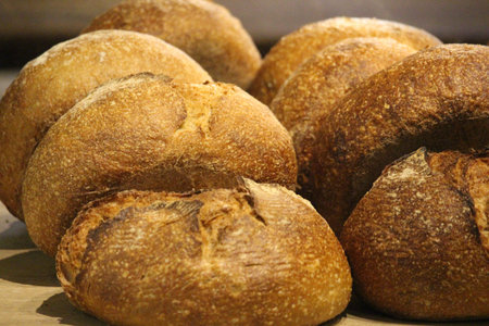 fresh bread in a bakery