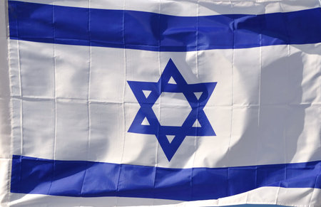 Flag of Israel. 
