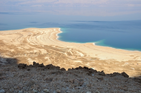 The view of the northern part of the dead sea の写真素材