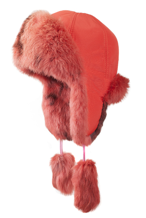 Fur Hat Isolated on Whiteの写真素材