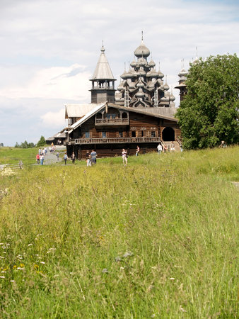 Karelia, Kizhsky country churchyardのeditorial素材