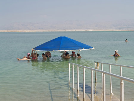 Israel  Swimming bath in the Dead Seaのeditorial素材