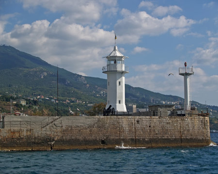 Crimea. Beacon in Yalta portのeditorial素材
