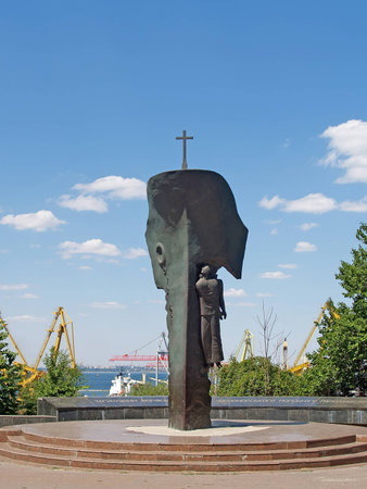 Odessa. Monument "To the lost seamen and the ships"のeditorial素材