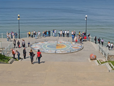 SVETLOGORSK, RUSSIA - MAY 30, 2010: View of the sundial Zodiac signs