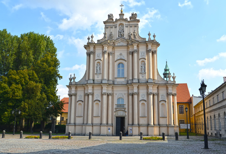 Church of business cards (Saint Joseph Obruchnik's church). Warsaw, Polandの写真素材
