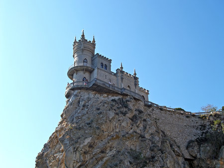 The Swallow's nest lock on the steep rock. Crimeaのeditorial素材