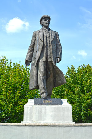CHERNYAKHOVSK, RUSSIA - AUGUST 16, 2019: Monument to V.I. Lenin on a summer day
