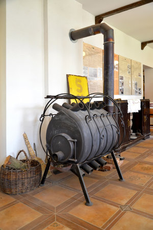 KALININGRAD REGION, RUSSIA - JULY 19, 2020: Breneran Furnace in the premises of the Old German School Waldwinkel Museum. Village Ilyichevoのeditorial素材