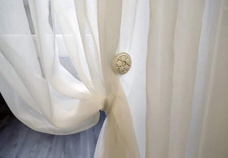 White magnetic pick-up for tulleの写真素材