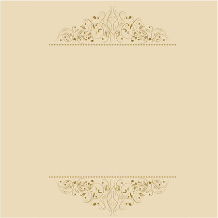 Vintage frame in Victorian style. Elegant element for design in Eastern style, place for text. Floral golden border. Lace illustration for invitations and greeting cards.のイラスト素材