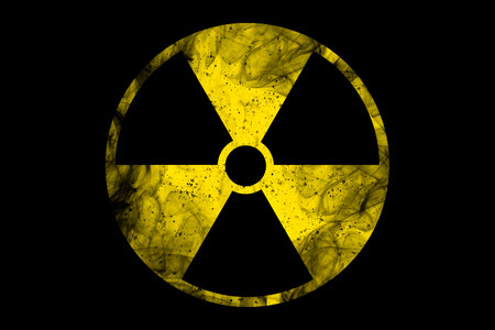 Warning radioactive zone graphic icon. Toxic sign, symbolの写真素材