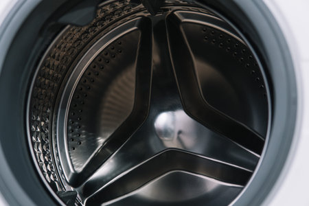 Washing dryer machine inside view of a drum close upの写真素材