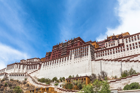 On the feet of Potala Palace in Lhasa of Tibet, Chinaのeditorial素材