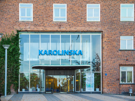 Stockholm, Sweden - October 29, 2011 - The entrance of Karolinska Institute (Royal Caroline...