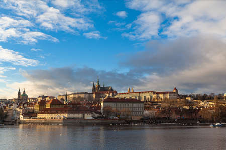 Beautiful view of Mala Strana old district of Pragueの写真素材