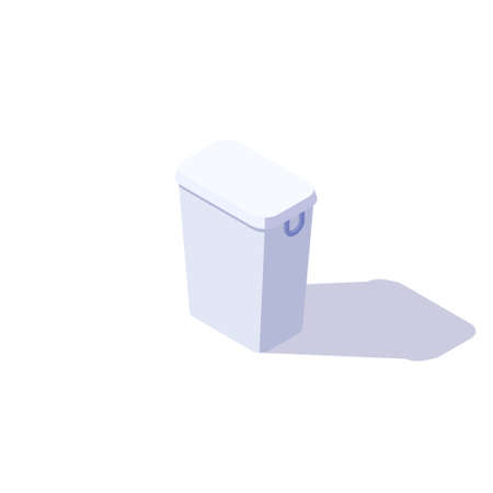 Isometric laundry basket isolated on white background. Vector illustrationのイラスト素材