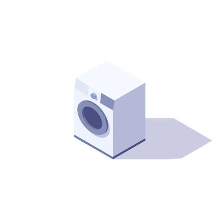 Isometric washer isolated on white background. Vector illustrationのイラスト素材