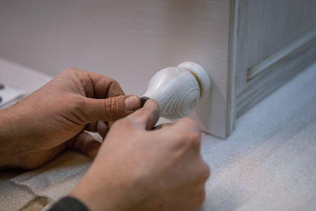 Making furniture from wood. Work carpenter. Carpentry tools. Carpentry workshopの写真素材