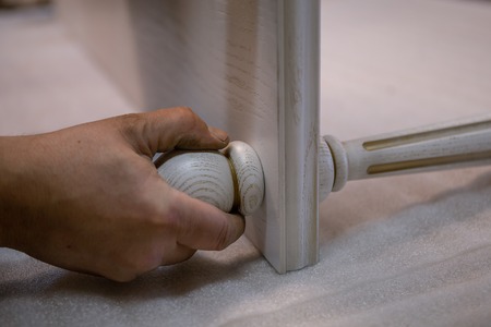 Making furniture from wood. Work carpenter. Carpentry tools. Carpentry workshopの写真素材